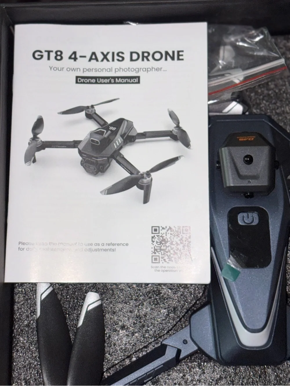 Blue Foldable Aerial Camera Drone with Remote Controller